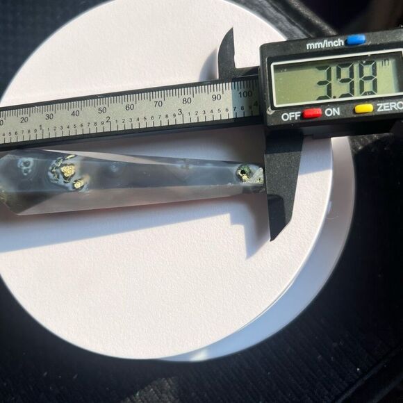 Moss Agate Crystal Meditation Wand (#6) - Picture 9 of 12